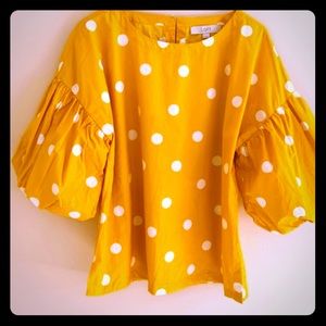 LOFT polka dot blouse
